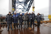 Владивосток. На строительстве Мостового перехода на о. Русский через пролив Босфор Восточный